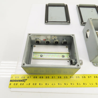 Hoffman A-806SC 8x6x3-1/2" Electrical Enclosure W/Back Plate & Screw Cover Lot/2