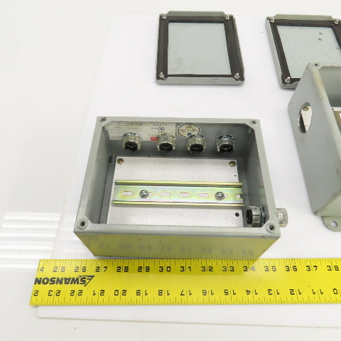 Hoffman A-806SC 8x6x3-1/2" Electrical Enclosure W/Back Plate & Screw Cover Lot/2