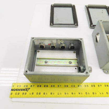 Hoffman A-806SC 8x6x3-1/2" Electrical Enclosure W/Back Plate & Screw Cover Lot/2