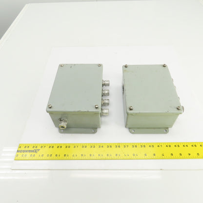 Hoffman A-806SC 8x6x3-1/2" Electrical Enclosure W/Back Plate & Screw Cover Lot/2