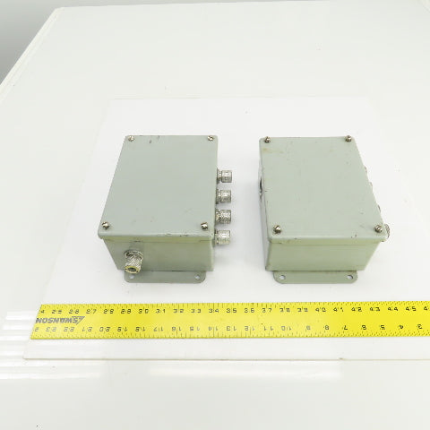 Hoffman A-806SC 8x6x3-1/2" Electrical Enclosure W/Back Plate & Screw Cover Lot/2