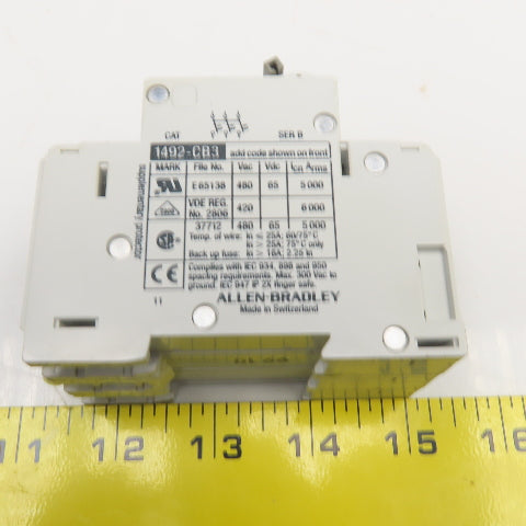 Allen Bradley 1492-CB2 5A 3 Pole Circuit Breaker 480V Lot Of 3
