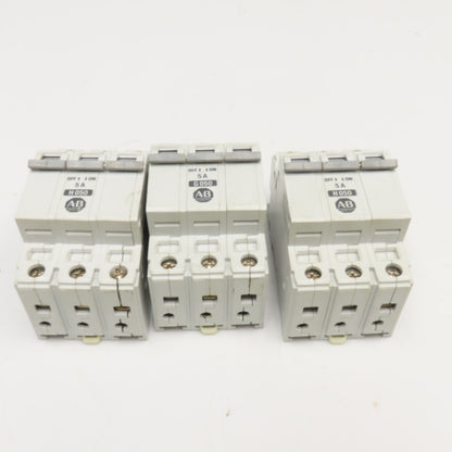 Allen Bradley 1492-CB2 5A 3 Pole Circuit Breaker 480V Lot Of 3