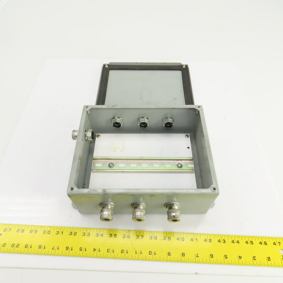 Hoffman A-1008SC 10" x 8" x 4" Electrical Enclosure W/Back Plate & Screw Cover