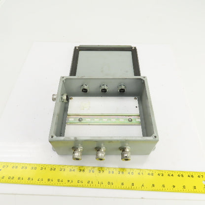 Hoffman A-1008SC 10" x 8" x 4" Electrical Enclosure W/Back Plate & Screw Cover