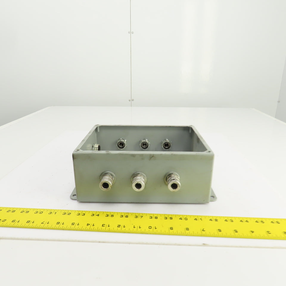 Hoffman A-1008SC 10" x 8" x 4" Electrical Enclosure W/Back Plate & Screw Cover