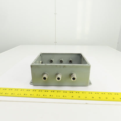 Hoffman A-1008SC 10" x 8" x 4" Electrical Enclosure W/Back Plate & Screw Cover