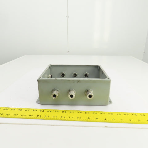Hoffman A-1008SC 10" x 8" x 4" Electrical Enclosure W/Back Plate & Screw Cover