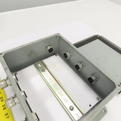 Hoffman A-1008SC 10" x 8" x 4" Electrical Enclosure W/Back Plate & Screw Cover