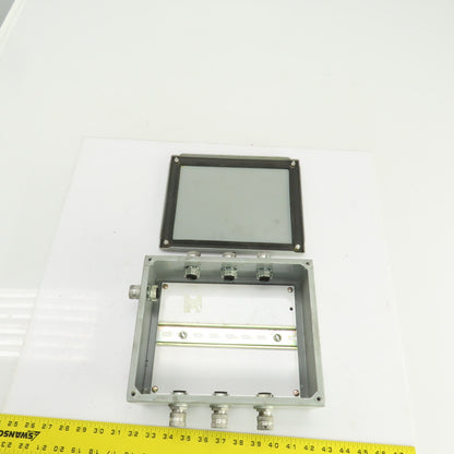 Hoffman A-1008SC 10" x 8" x 4" Electrical Enclosure W/Back Plate & Screw Cover