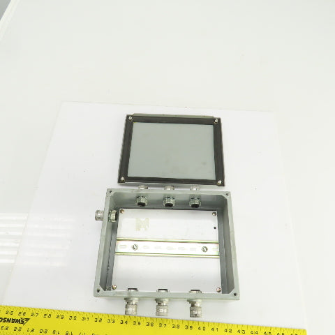 Hoffman A-1008SC 10" x 8" x 4" Electrical Enclosure W/Back Plate & Screw Cover
