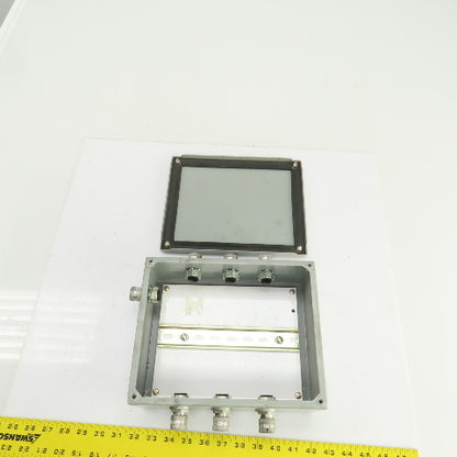 Hoffman A-1008SC 10" x 8" x 4" Electrical Enclosure W/Back Plate & Screw Cover