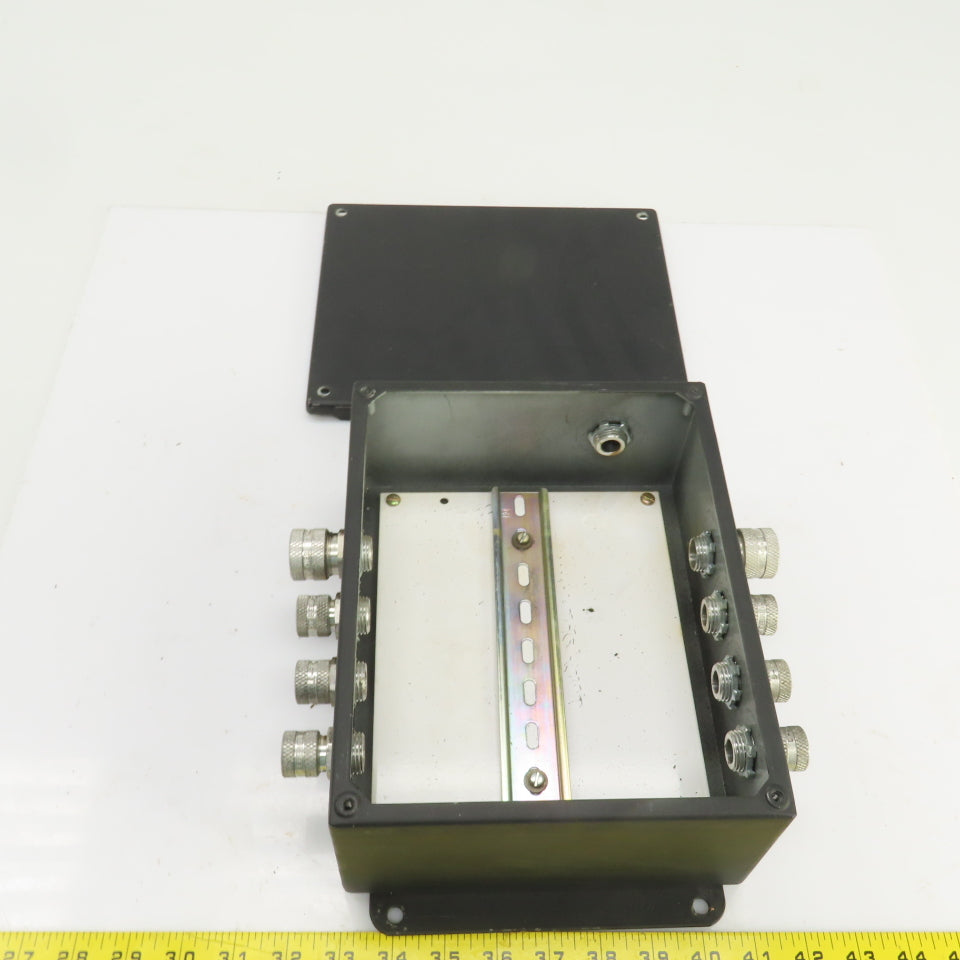 Hoffman A-1008SC 10" x 8" x 4" Electrical Enclosure W/Back Plate & Screw Cover