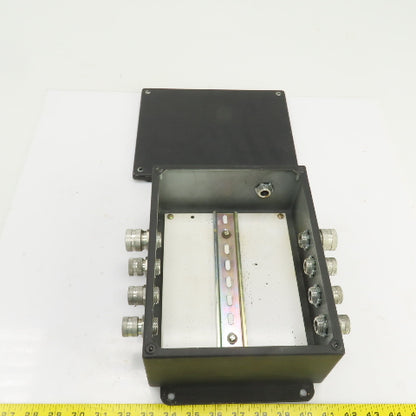 Hoffman A-1008SC 10" x 8" x 4" Electrical Enclosure W/Back Plate & Screw Cover