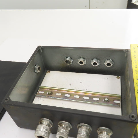 Hoffman A-1008SC 10" x 8" x 4" Electrical Enclosure W/Back Plate & Screw Cover