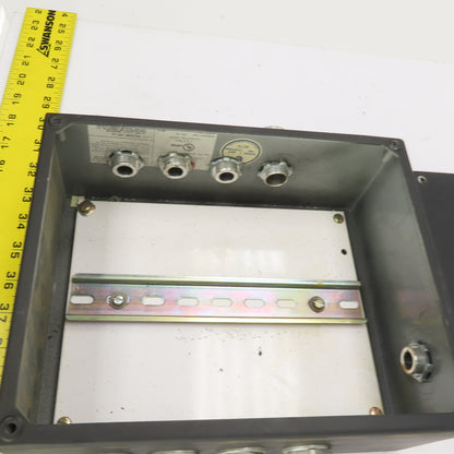 Hoffman A-1008SC 10" x 8" x 4" Electrical Enclosure W/Back Plate & Screw Cover