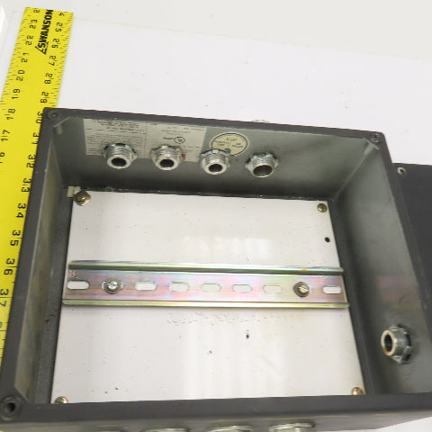 Hoffman A-1008SC 10" x 8" x 4" Electrical Enclosure W/Back Plate & Screw Cover