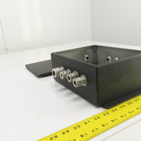 Hoffman A-1008SC 10" x 8" x 4" Electrical Enclosure W/Back Plate & Screw Cover