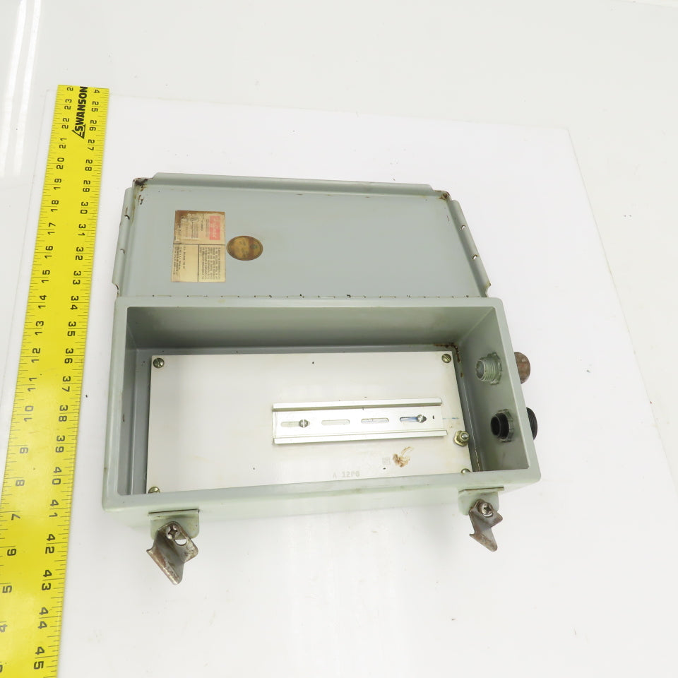 Hoffman A-12064CH 12" x 6" x 4" Electrical Enclosure W/Back Plate & Hinged Door