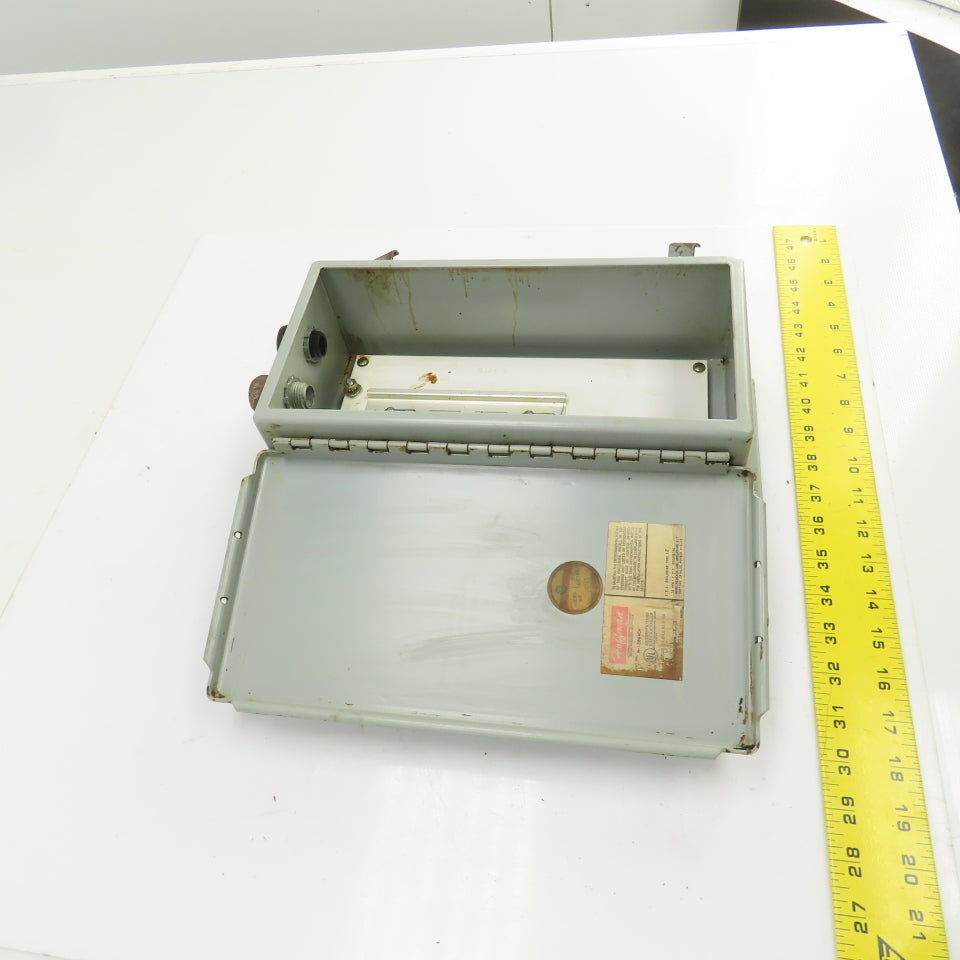 Hoffman A-12064CH 12" x 6" x 4" Electrical Enclosure W/Back Plate & Hinged Door