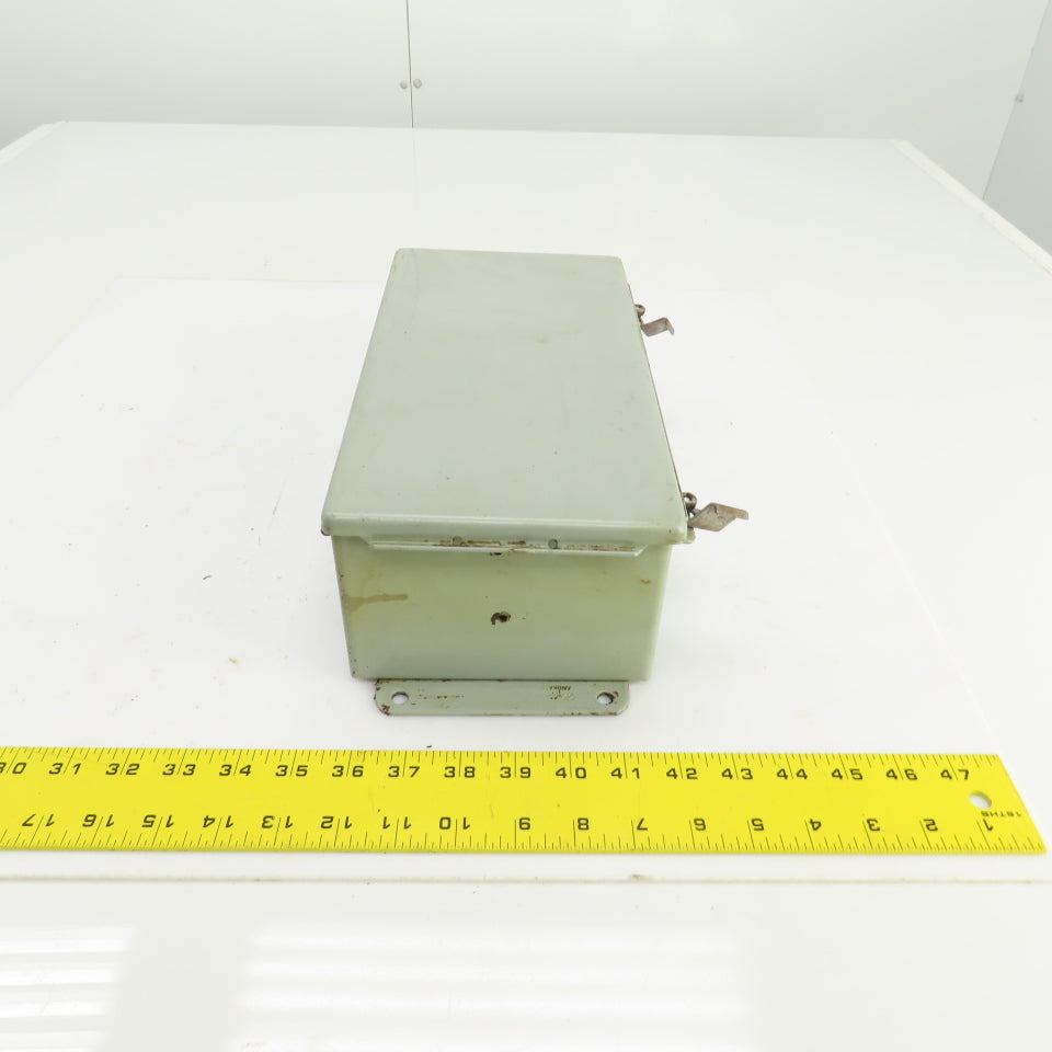 Hoffman A-12064CH 12" x 6" x 4" Electrical Enclosure W/Back Plate & Hinged Door