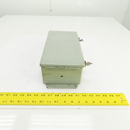 Hoffman A-12064CH 12" x 6" x 4" Electrical Enclosure W/Back Plate & Hinged Door