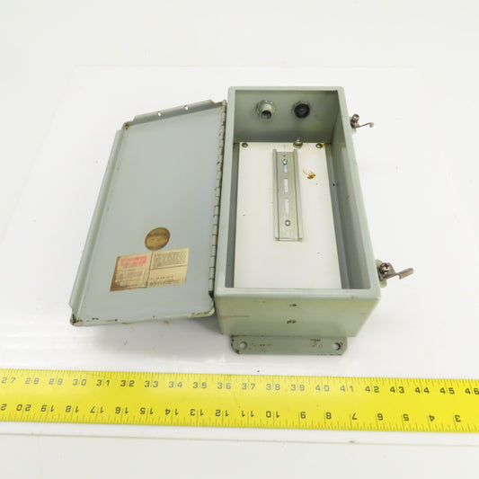 Hoffman A-12064CH 12" x 6" x 4" Electrical Enclosure W/Back Plate & Hinged Door