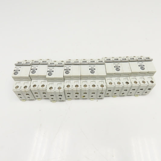 Allen Bradley 1492-CB2 5, 10, 15, 25A Circuit Breaker 2/3 Pole 480V Lot Of 7