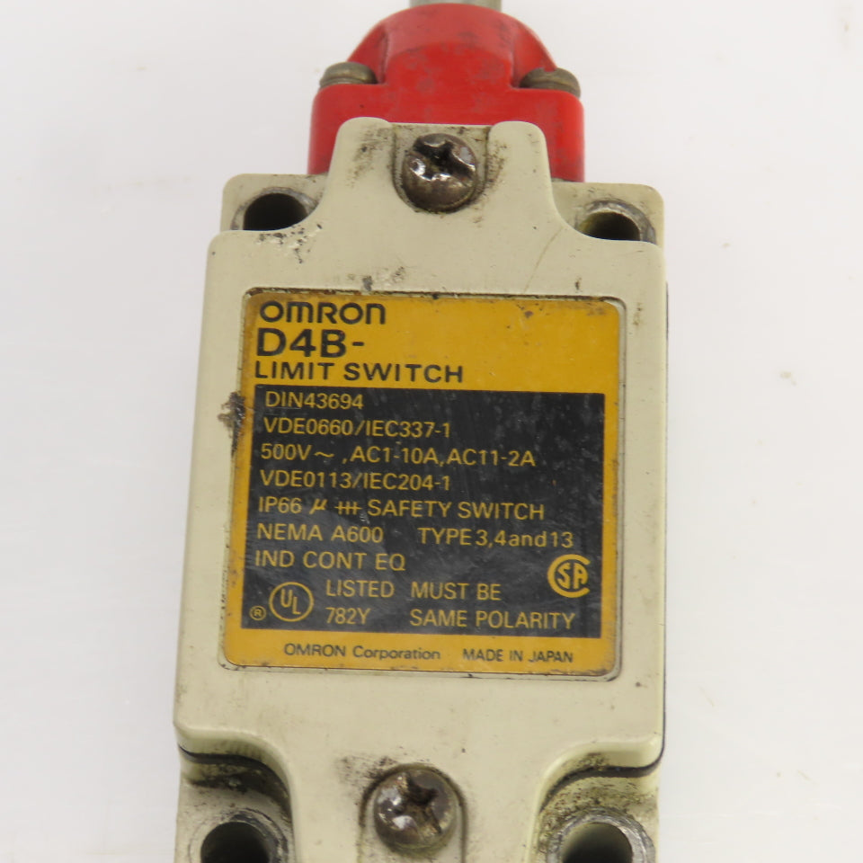 Omron DB4 Roller Plunger Limit Switch 500V