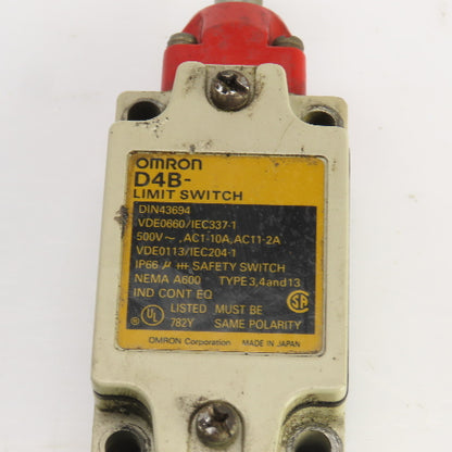 Omron DB4 Roller Plunger Limit Switch 500V