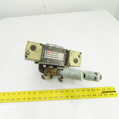Ross W7076C4332 Double Solenoid Pneumatic Directional Valve 5/2Way 24VDC 1-10BAR