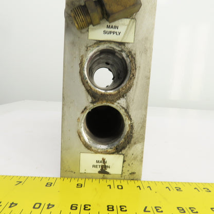 26 Port Aluminum Body Pneumatic Supply Manifold 1/4", 3/8", 1-1/4" NPT