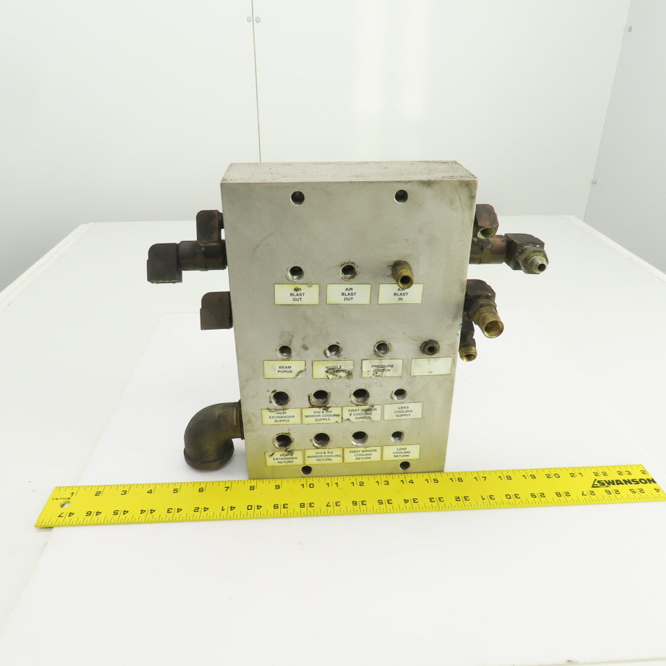 26 Port Aluminum Body Pneumatic Supply Manifold 1/4", 3/8", 1-1/4" NPT