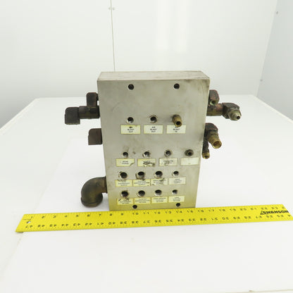 26 Port Aluminum Body Pneumatic Supply Manifold 1/4", 3/8", 1-1/4" NPT