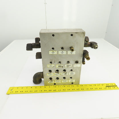 26 Port Aluminum Body Pneumatic Supply Manifold 1/4", 3/8", 1-1/4" NPT