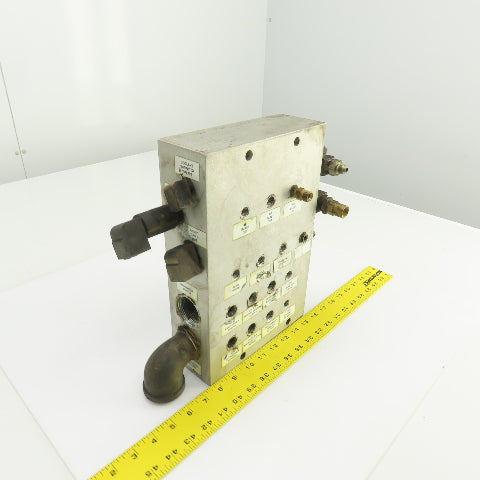26 Port Aluminum Body Pneumatic Supply Manifold 1/4", 3/8", 1-1/4" NPT