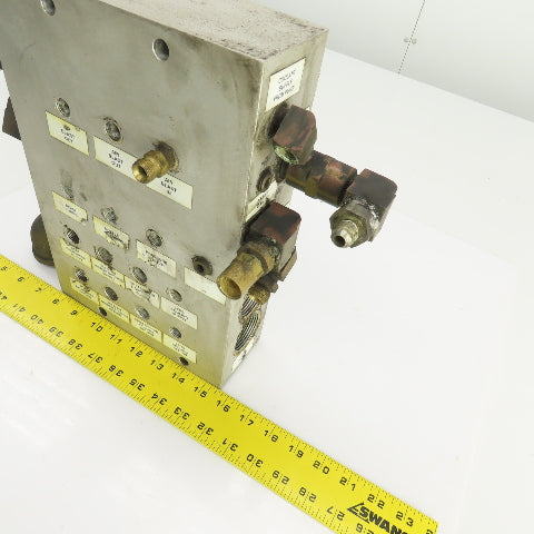 26 Port Aluminum Body Pneumatic Supply Manifold 1/4", 3/8", 1-1/4" NPT