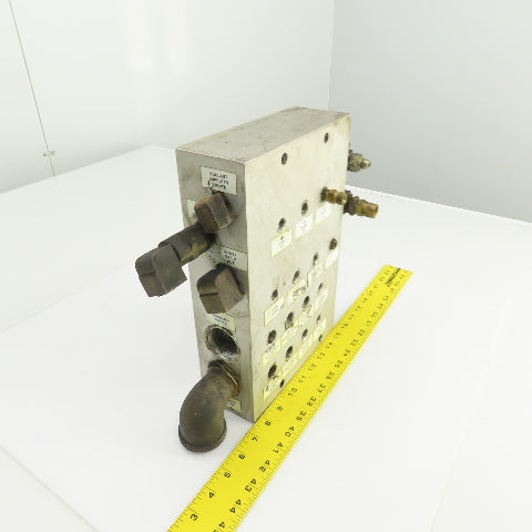 26 Port Aluminum Body Pneumatic Supply Manifold 1/4", 3/8", 1-1/4" NPT