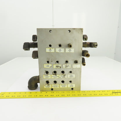 26 Port Aluminum Body Pneumatic Supply Manifold 1/4", 3/8", 1-1/4" NPT