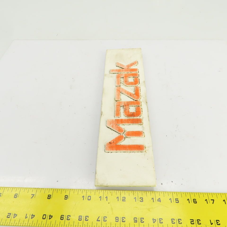 Mazak 13-3/4" x 3-5/8" Machine Name Legend Plate