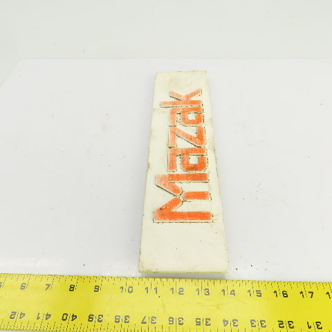 Mazak 13-3/4" x 3-5/8" Machine Name Legend Plate