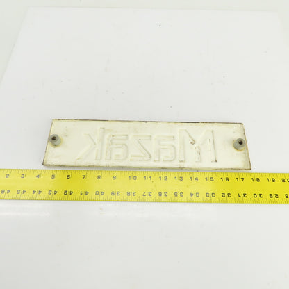 Mazak 13-3/4" x 3-5/8" Machine Name Legend Plate