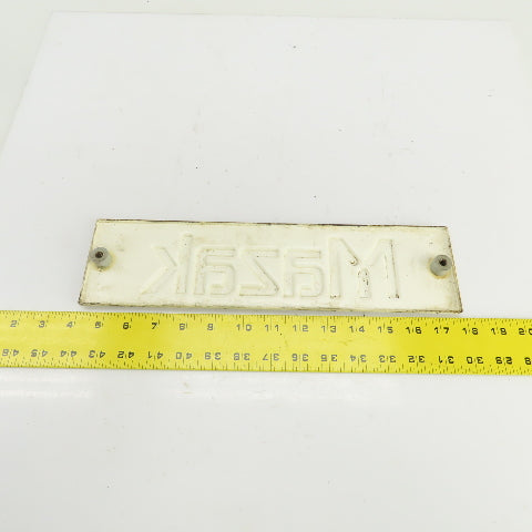 Mazak 13-3/4" x 3-5/8" Machine Name Legend Plate