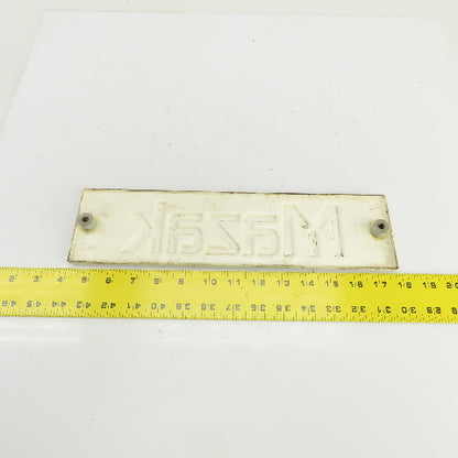 Mazak 13-3/4" x 3-5/8" Machine Name Legend Plate