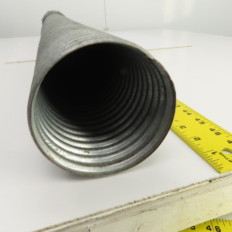 4" ID Corrugated Galvanized Steel Flexible Protective Hose 40-1/2" OAL