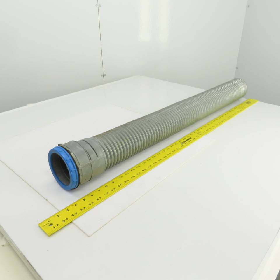 4" ID Corrugated Galvanized Steel Flexible Protective Hose 40-1/2" OAL