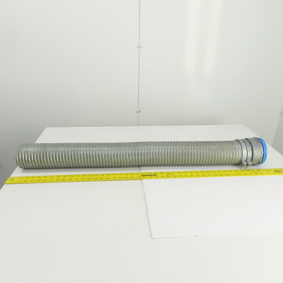 4" ID Corrugated Galvanized Steel Flexible Protective Hose 40-1/2" OAL