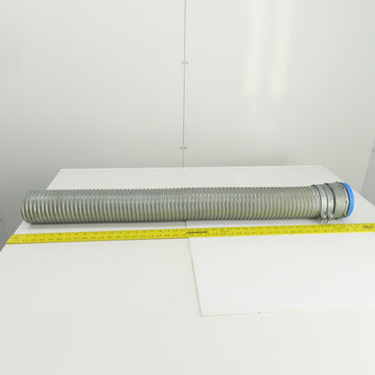 4" ID Corrugated Galvanized Steel Flexible Protective Hose 40-1/2" OAL