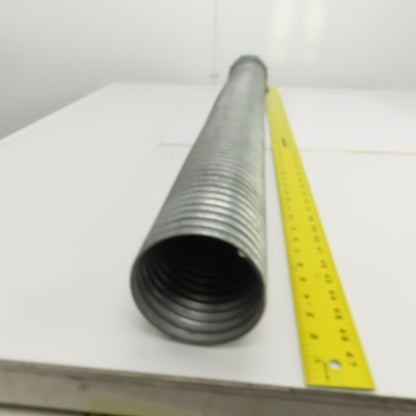 4" ID Corrugated Galvanized Steel Flexible Protective Hose 40-1/2" OAL