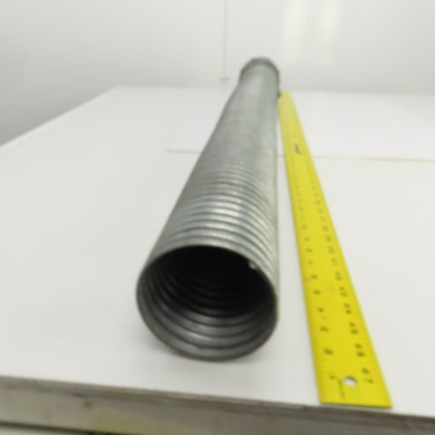 4" ID Corrugated Galvanized Steel Flexible Protective Hose 40-1/2" OAL